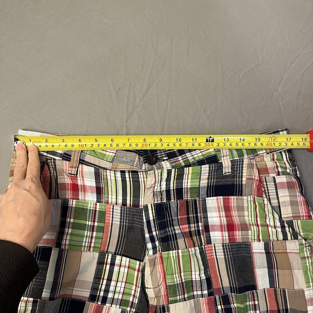 Madison Men's Size 34 Shorts Plaid Patchwork Multicolor Cotton Madras Beach - Picture 6 of 7
